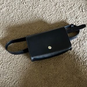Brandy Melville black leather Fanny pack